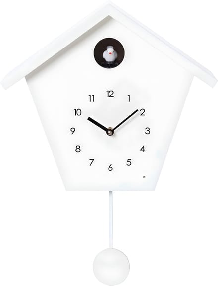 AHD® Klok - Wandklok - Koekoeksklok - Wandklok Modern - Wit - 38cm × 23cm × 12cm