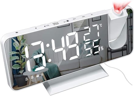 Digitale Wekker met Projectie en FM Radio - Groot Display
