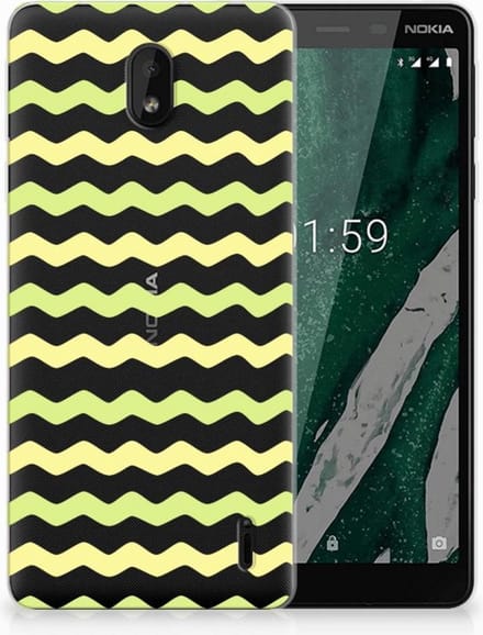 Nokia 1 Plus TPU bumper Waves Yellow
