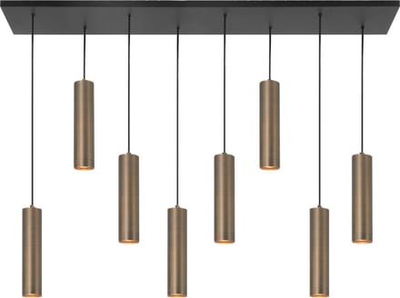 Highlight - Hanglamp Perugia 8 lichts L 115 cm brons zwart