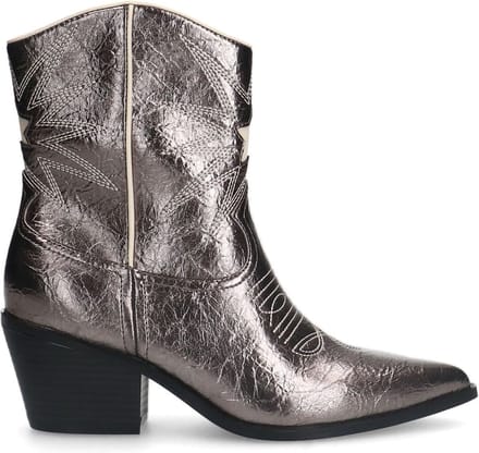 Sacha - Dames - Grijze metallic cowboylaarsjes - Maat 36