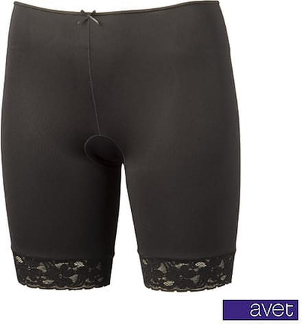 Avet dames boxershort lange pijp kant - microvezel - maat S - zwart
