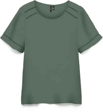 VERO MODA - VMMENNY LACE SS TOP WVN GA - Dames - Blouses