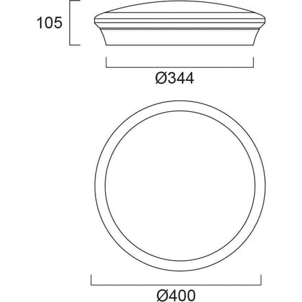 Sylvania Start Surface plafondlamp, Ø 40 cm, CCT, Multipower