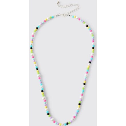 Multi-Colour Pastel Beaded Strand Necklace