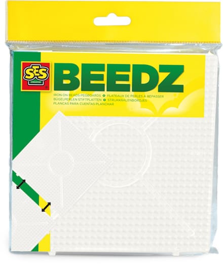 SES Creative - Beedz - Strijkkralen Grondplaten - 2 Stuks - Vierkant - Koppelbaar - Vanaf 5 Jaar