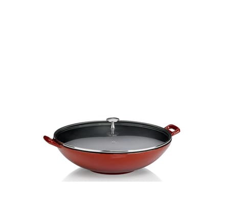 Wokpan Gietijzer Rood, 36 cm - Kela | Calido
