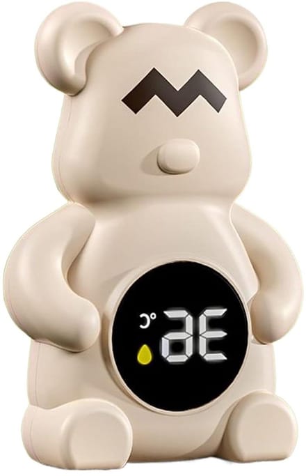 Baby Badthermometer - Bad Speelgoed - Veilig Baden - Drijvend Ontwerp - 15cm - Khaki