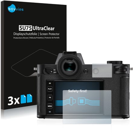 Savvies - Screenprotector voor Leica SL2 - Folie Beschermfolie transparant 6 Stuks