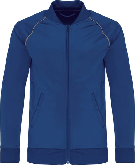 PROACT® Kindertrainingsjas met rits en biesje PA385 - Dark Royal Blue - 10/12 years (10/12 ans)