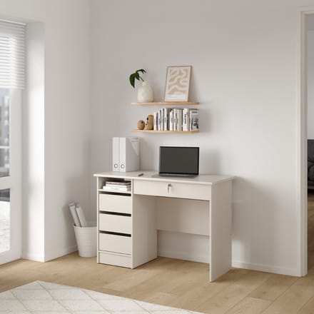 Bureau met Lades Beige - 109x49x75,5cm - Bureau Function Plus - Giga Living