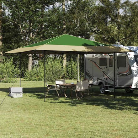 vidaXL - Luifel - Tent - 395 - x - 395 - x - 251 - cm - Groen - Stof
