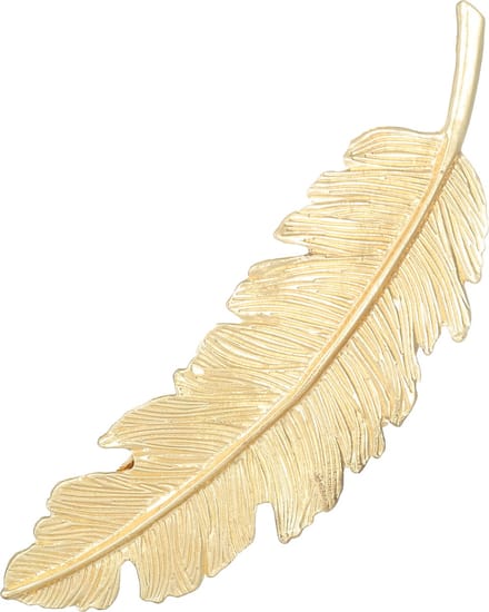 Emilie collection - haarspeld - goudkleurig - veer - haarclip