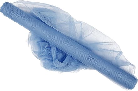 Tule, B: 50 cm, lichtblauw, 5 m/ 1 rol