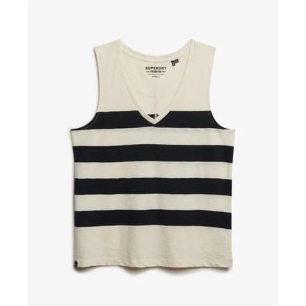 Superdry Studios Vee Mouwloze V-hals T-shirt Wit 2XS Vrouw
