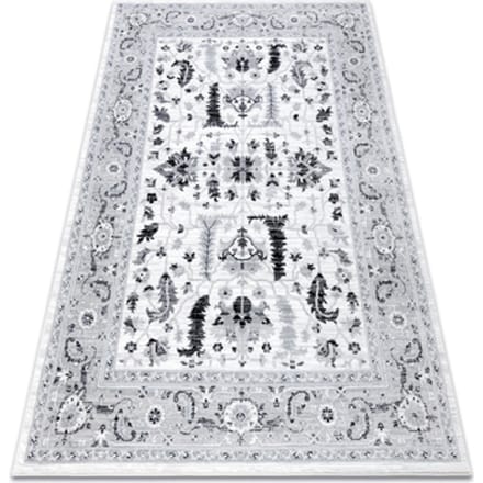 Kleden Rugsx Tapijt ARGENT - W7039 Bloem grijs / 133x190 cm