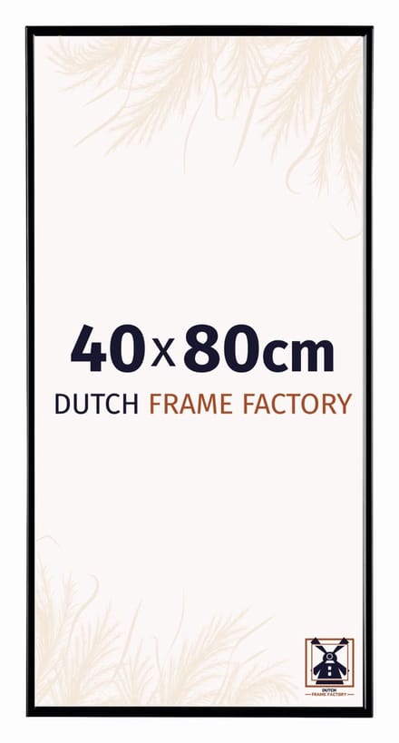 Fotolijst 40x80 cm - Kunststof - Zwart Hoogglans - Easy
