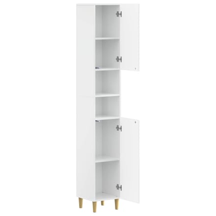 vidaXL - Badkamerkast - met - Open - Plank - DELFT - Hoogglans - Wit