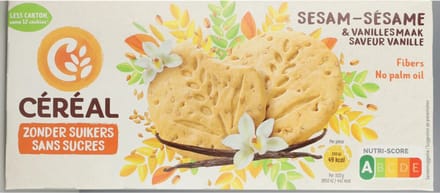 Céréal Sesamkoekjes Vanillesmaak - 5 x 132 gr - Voordeelverpakking