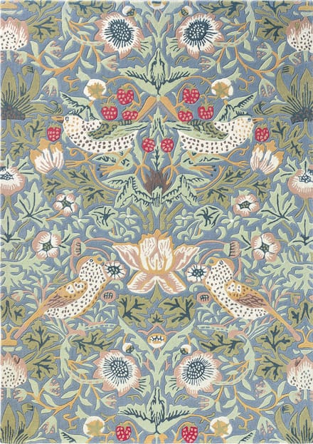 Morris & Co Strawberry Thief Slate 27718 - 170 x 240 cm