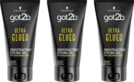 Schwarzkopf Got2b Ultra Glued Gel - 3 x 150 ml