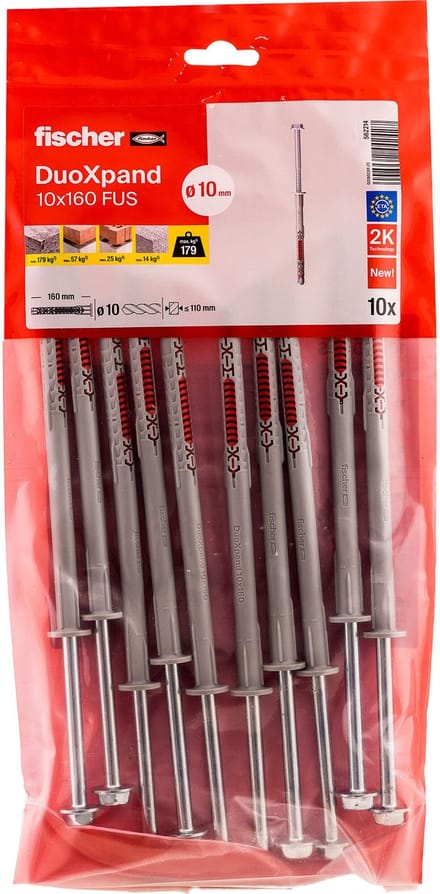 Fischer - Constructieplug - DuoXpand - 10 x 160 FUS (10 stuks)