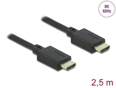Delock High Speed HDMI Cable 48 Gbps 8K 60 Hz 2.5 m