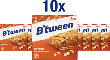 B'tween Pindakaas - Mueslirepen - Muesli - 60 repen x 25 gram