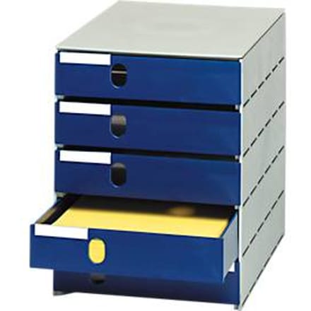styro® ladebox Stryroval, 5 gesloten laden, C4, polystyreen, blauw