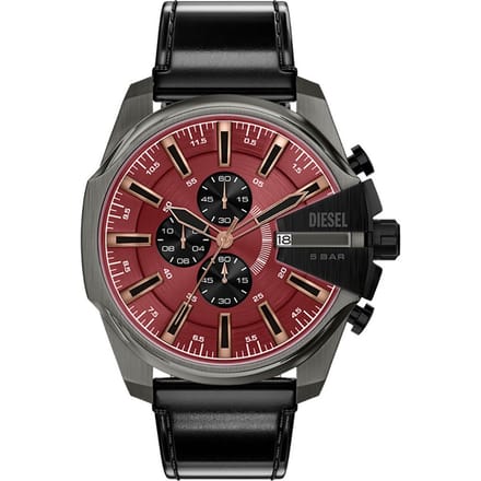 Diesel Mega Chief Slim Mannen Horloge 48 mm - Grijs