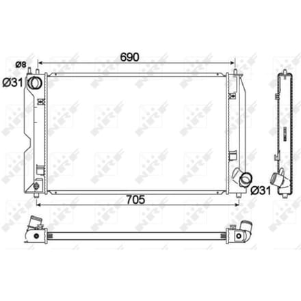 Radiator, motorkoeling NRF 53765