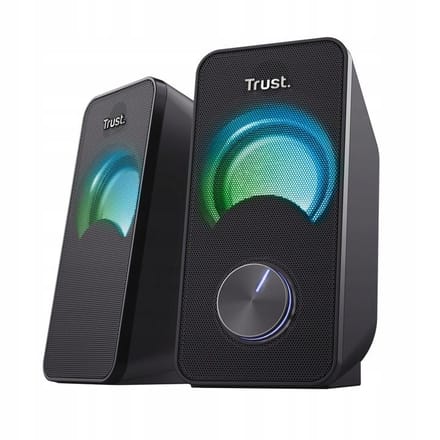 Trust Arys 2.0 PC Luidsprekerset met Subwoofer - 2.0 Luidsprekers – USB Luidsprekers – PC Luidsprekers – 14 W RMS – RGB verlichting – Zwart