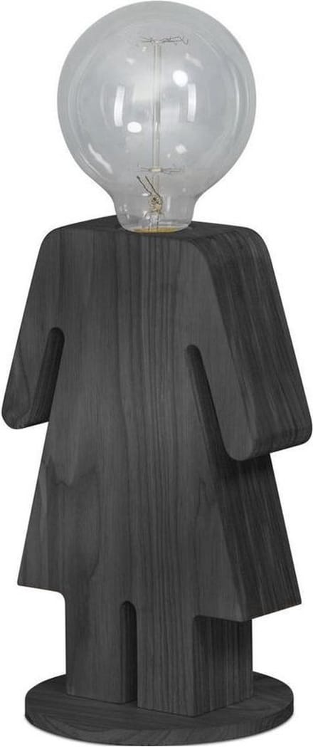 Tafellamp Eve Hout Grey 24cm (klein)
