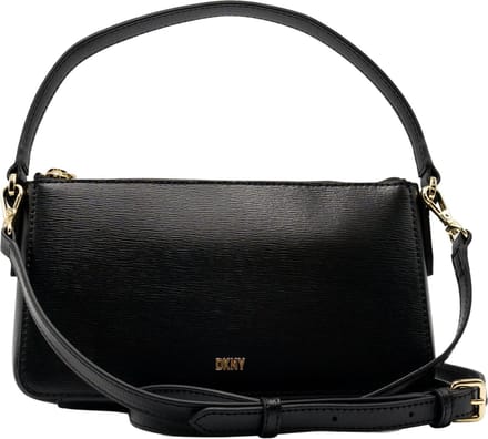 DKNY Leren Handtas Schoudertas Irina Sutt Handbag Black Zwart