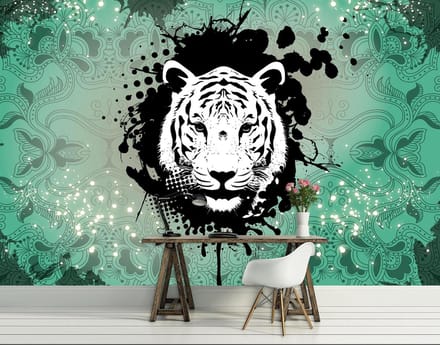 Tiger Abstract Photo Wallcovering