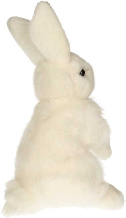 Nature Planet Pluche sneeuwhaas knuffel - wit - 30 cm - hazen/konijnen knuffel dieren