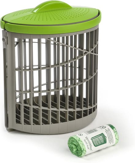 Ventimax - GFT Afvalbakje met 4 rollen composteerbare afvalzakjes - Aanrecht - Compostbakje