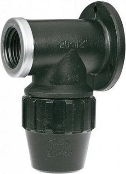 Muurplaat voor PE/tyleen - 25mm x 3/4 Binnendraad - 16 bar