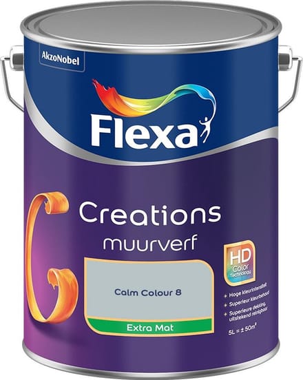 Flexa - Creations Muurverf Extra Mat - Calm Colour 8 - Mengverf - 5 L