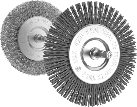 Set van 2 voegenborstels voor reiniging (1x nylon, 1x metaal)