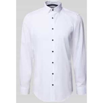 slim fit zakelijk hemd met kentkraag