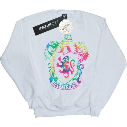 Harry Potter Meisjes Gryffindor Crest Tie Dye Ingevuld Sweatshirt (Wit)