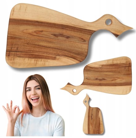Houten Kookplank "Eend" - Walnoot met Handvat