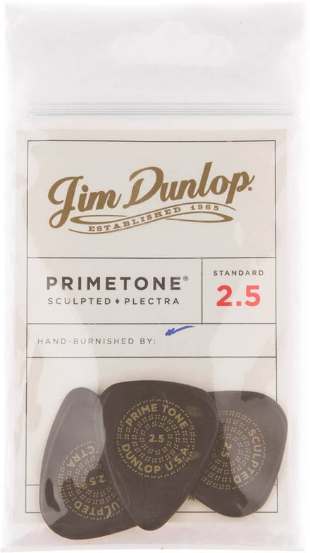 Jim Dunlop Primetone - Plectrums - Standard Smooth - Player's Pack 3 Stuks - 2,50 mm
