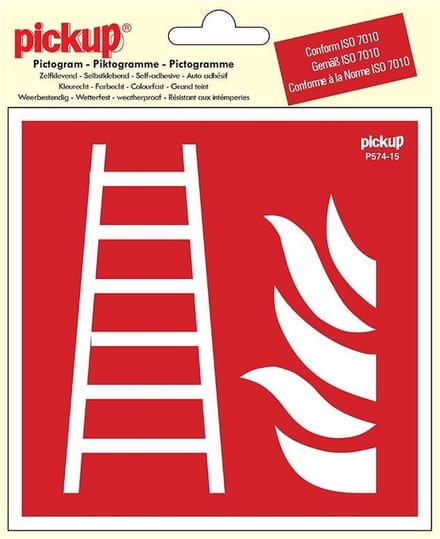 Pickup Pictogram 15x15 cm - Brandladder - conform ISO 7010