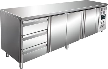 Koeltafel | 3 deuren en 3 laden | Compressor uitneembaar | Saro | 323-10722