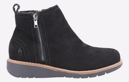 Hush Puppies Libby Suède Dames Zwarte Laarzen