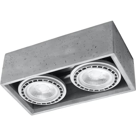 Betonnen plafondlamp Sollux Lighting Quatro 2