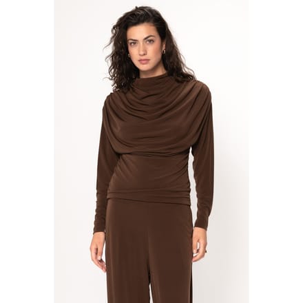 VIVEH Mirel Top Mocha Taglia: 36 | Maglie a manica lunga Outlet | Donna