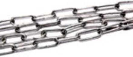 Ketting, schalm 4 mm, lengte 2 m, RVS, voor ophangen schaduwdoek